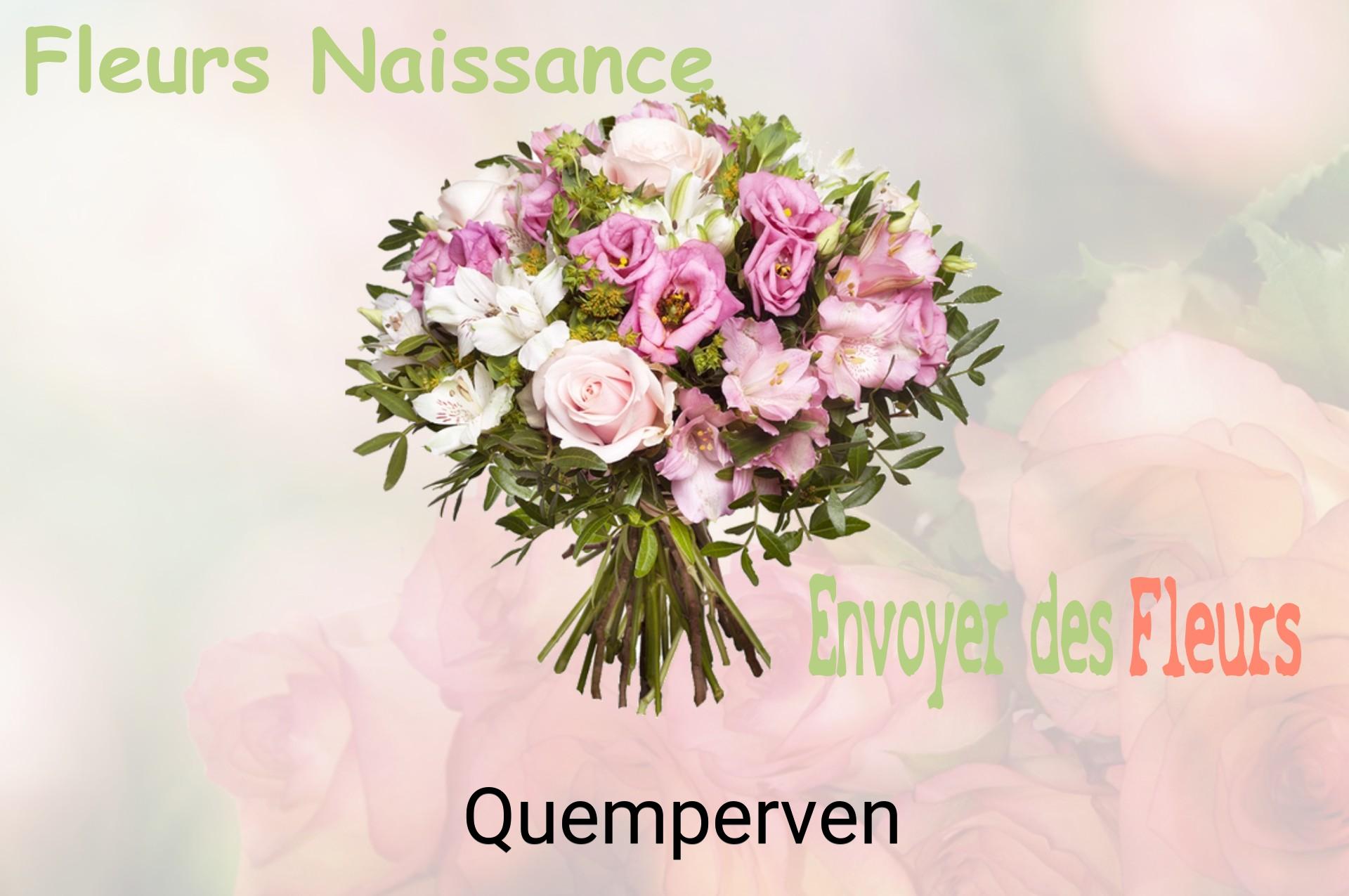 Bouquet de fleurs de naissance livré à Quemperven